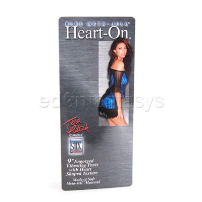 Blue meta jell heart on