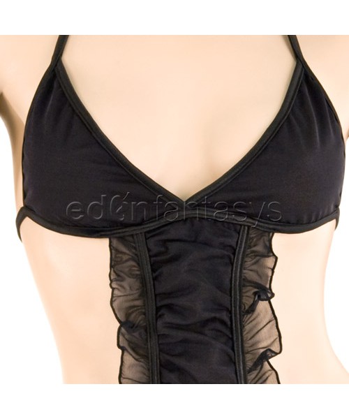 Gathered mesh teddy