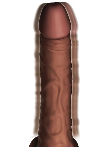 King Cock Plus 7.5 In. Thrusting Cock With Balls Dildo Brown — image 6 of 9
