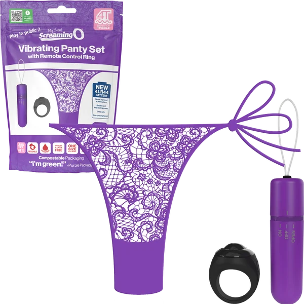 Vibrating Panty Set W/ Remote Ring 4T High Pitch Treble Panties — image 6 of 11