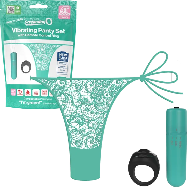 Vibrating Panty Set W/ Remote Ring 4T High Pitch Treble Panties — image 4 of 11