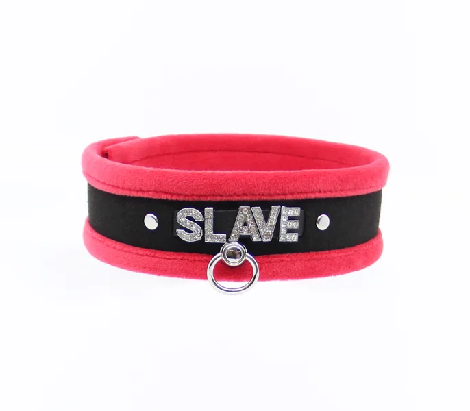 COL016B Diamanté Word Collar Slave — image 8 of 9