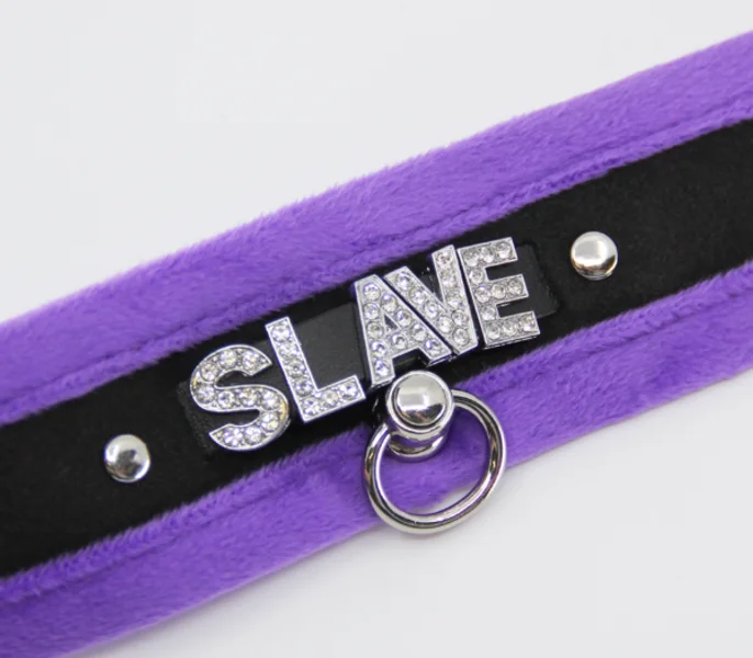 COL016B Diamanté Word Collar Slave — image 7 of 9