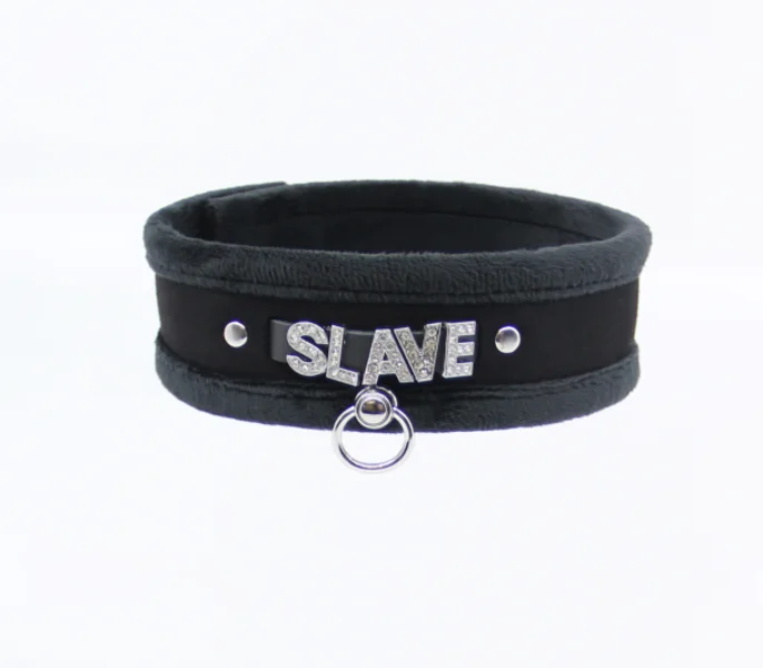 COL016B Diamanté Word Collar Slave — image 2 of 9