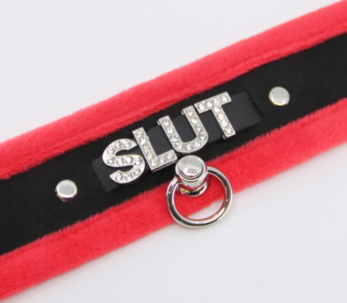 COL016C Diamanté Word Collar Slut — image 9 of 9