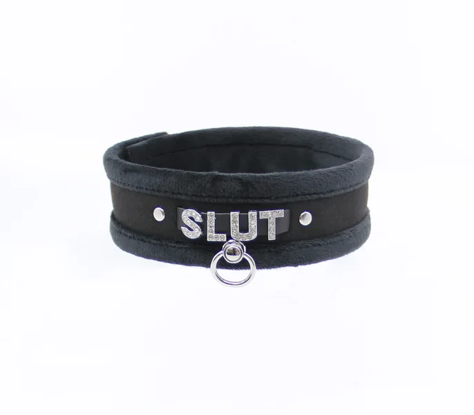 COL016C Diamanté Word Collar Slut — image 2 of 9