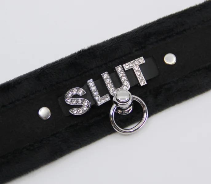 COL016C Diamanté Word Collar Slut — image 3 of 9