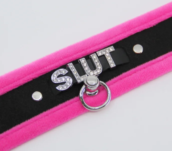 COL016C Diamanté Word Collar Slut — image 5 of 9