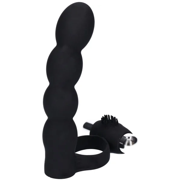 Beaded Double Penetration Clit Stimulating Vibrating Cock Ring — image 13 of 14