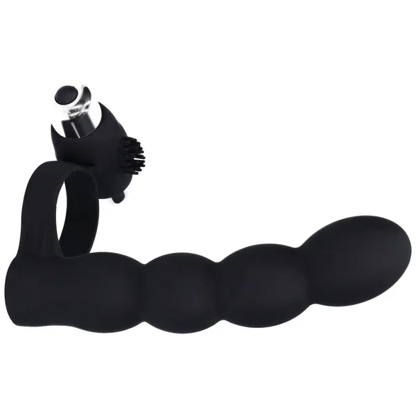 Beaded Double Penetration Clit Stimulating Vibrating Cock Ring — image 7 of 14