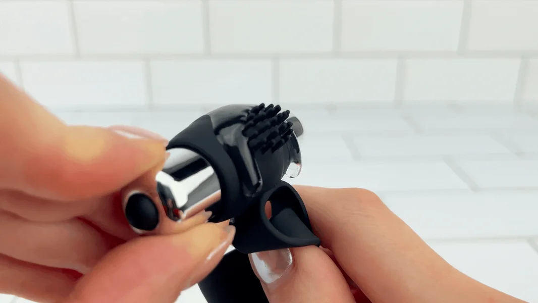 Beaded Double Penetration Clit Stimulating Vibrating Cock Ring — image 6 of 14