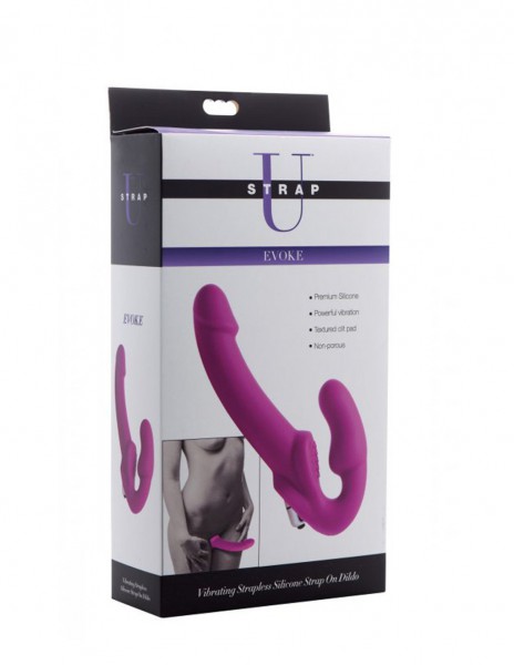 Strap U Evoke Vibrating Strapless Silicone Strap On