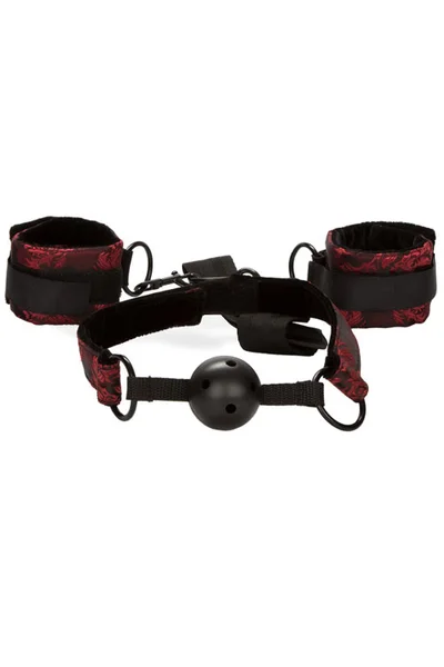 Scandal Breathable Ball Gag with Attached Cuffs — image 9 of 13
