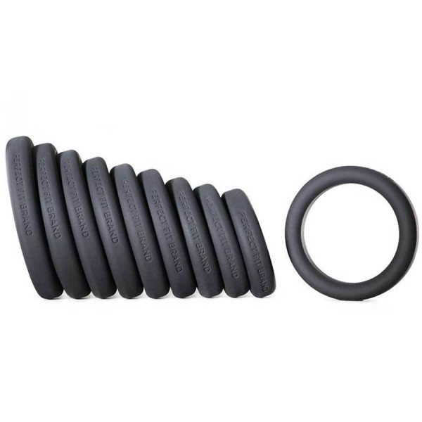 Perfect Fit 9 Silicone Cock Ring Play Zone Erection Kit for Men