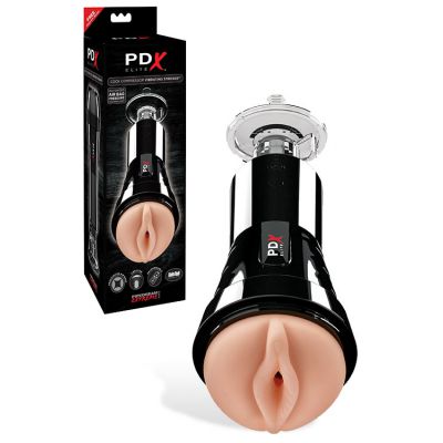 Pipedream Realistic Vibrating 9 2 Masturbator with Suction Base