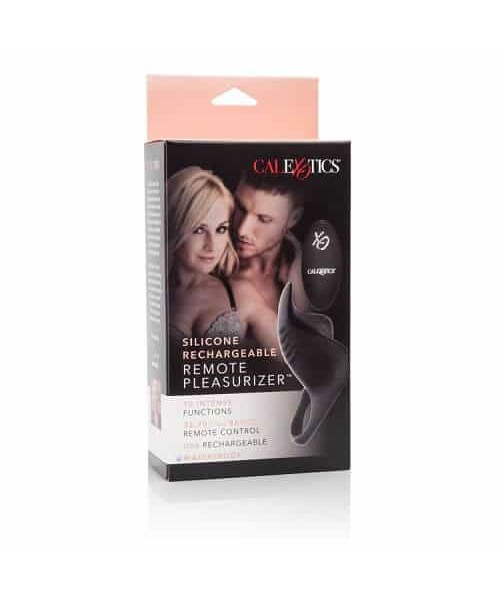 Silicone USB Rechargeable Remote Control Pleasurizer Couples Cock Ring — image 8 of 9