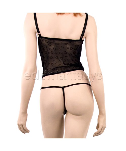 Heart bustier with g-string
