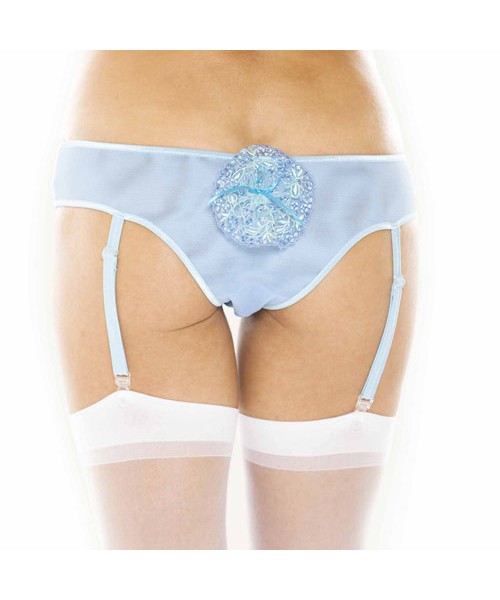 Delicate angels blue garter panty