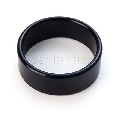 Black metal cock ring xtra thick