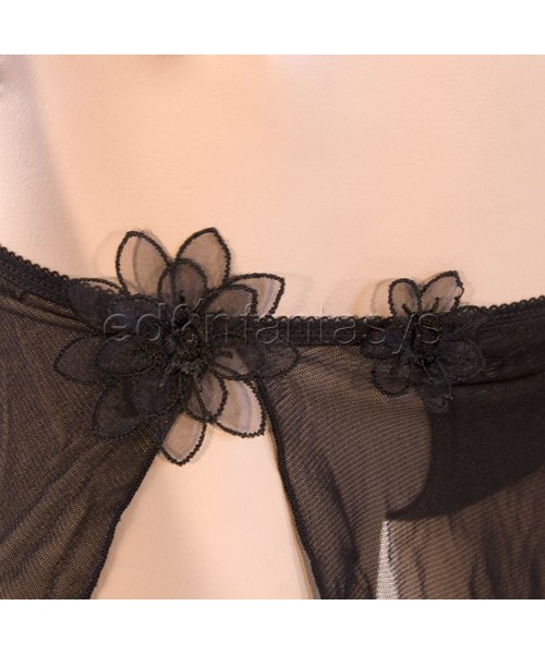 Flower applique bra set