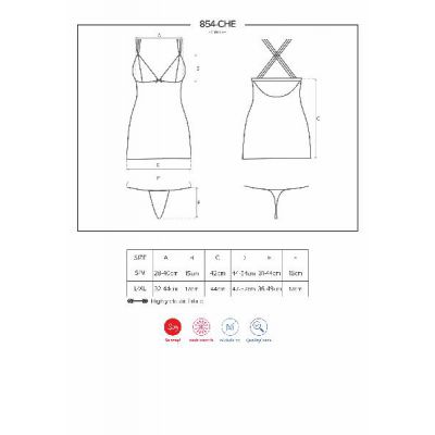 Mesh and Lace Chemise And Thong