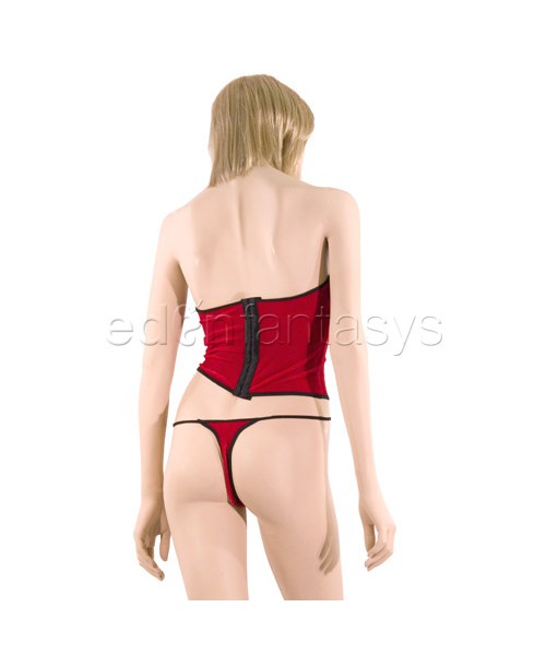 Velvet lace up bustier