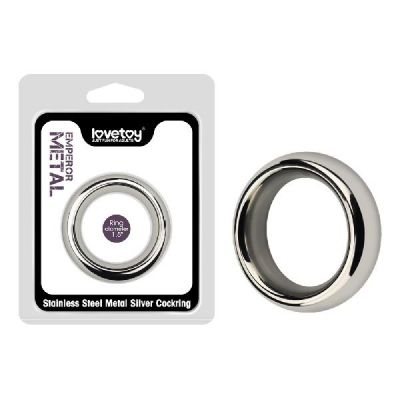Stainless Steel Silver Cockring 1 5 in