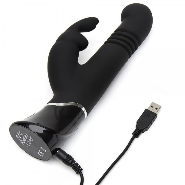 Fifty Shades Greedy Girl Thrusting 9" Rabbit Vibrator
