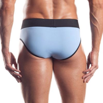 Contrast cotton blend brief