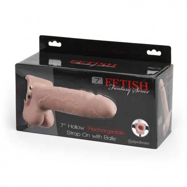 Fetish Fantasy Hollow 10 Function Vibrating Strap-On 7 Inch