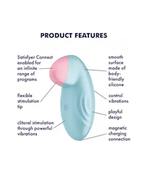 Satisfyer Tropical Tip With Connect App Compatibility - Light Blue — image 9 of 10