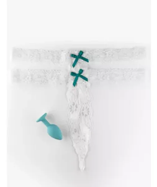 Hookup Panties Crotchless Secret Gem - White - Xl — image 9 of 14