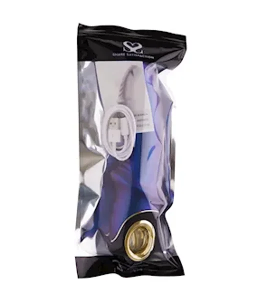 Share Satisfaction Cosmic Vibrating Dildo - 4.9 Inch — image 4 of 4