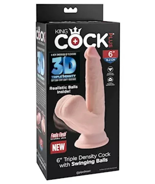 King Cock Triple Density Cock With Swinging Balls - 6 Inch — image 8 of 8