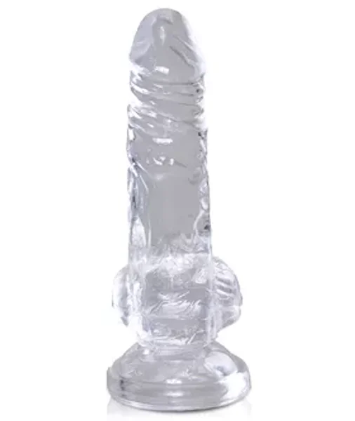 King Cock Clear Dildo With Balls - 4 Inch - 4 Inch — image 7 of 10