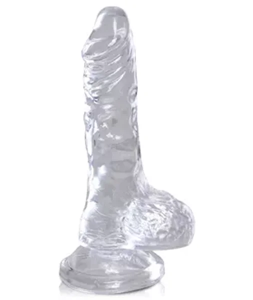 King Cock Clear Dildo With Balls - 4 Inch - 4 Inch — image 6 of 10