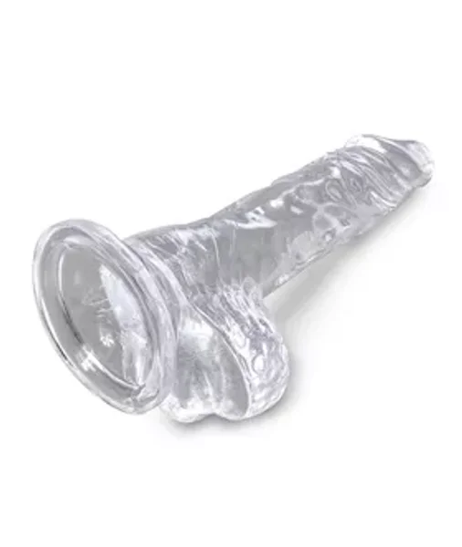 King Cock Clear Dildo With Balls - 4 Inch - 4 Inch — image 9 of 10