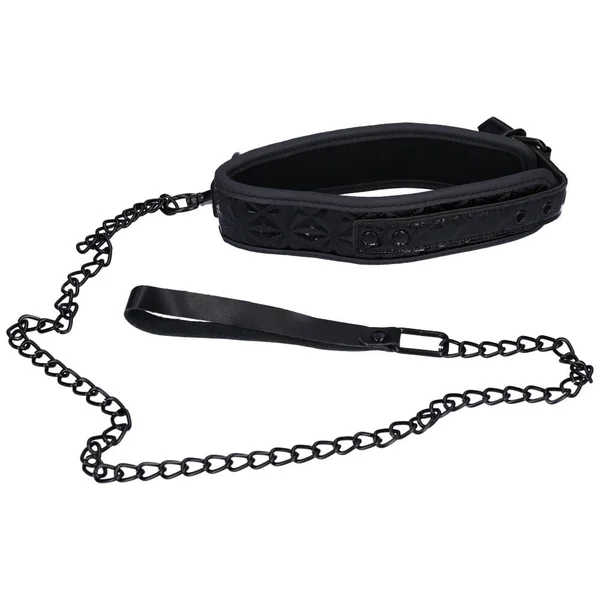 Dark Amour Fetish Bondage Collar with Leash — image 6 of 10