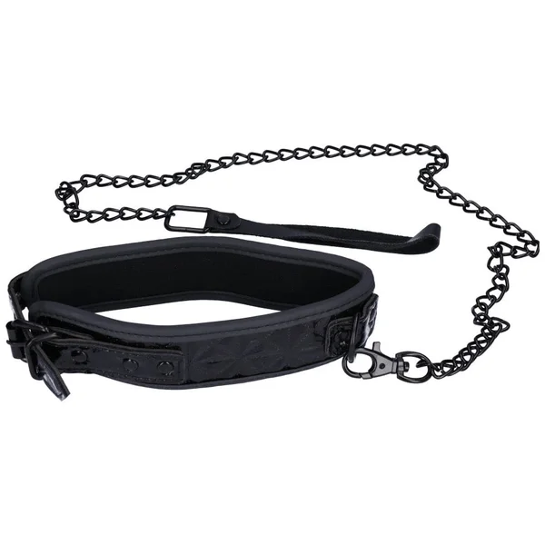 Dark Amour Fetish Bondage Collar with Leash — image 9 of 10
