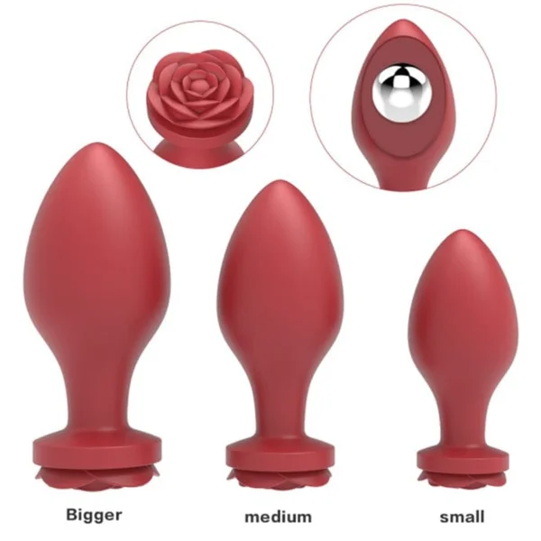 Rela Silicone Rose Anal Plug Set — image 12 of 14