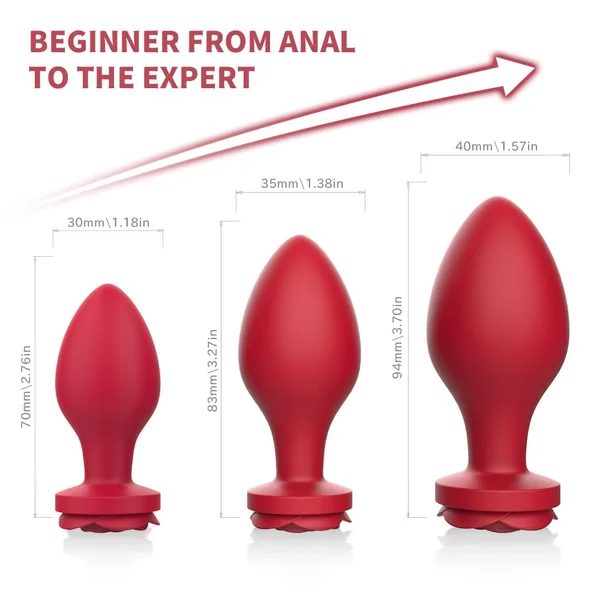 Rela Silicone Rose Anal Plug Set — image 10 of 14