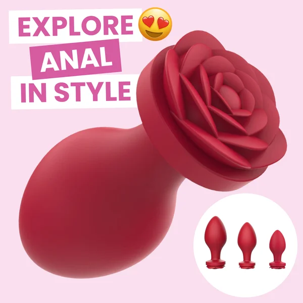 Rela Silicone Rose Anal Plug Set — image 8 of 14