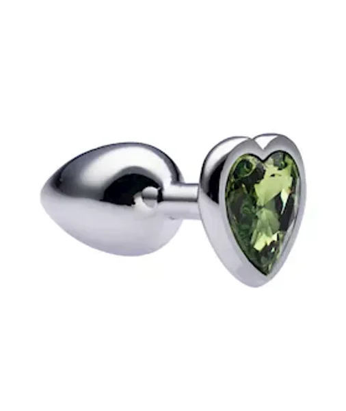 Kink Range Alloy Love Heart Gemmed Butt Plug - 2.7 Inch - Small — image 4 of 6