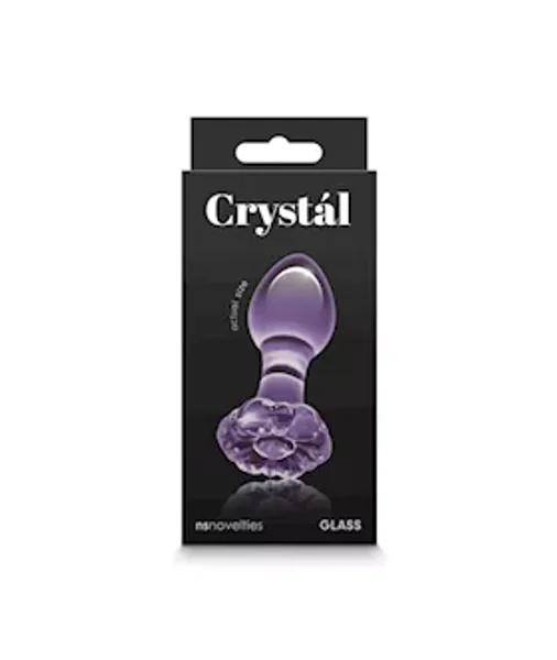 Crystal Flower Butt Plug  - Purple - 3.5 Inch — image 6 of 8
