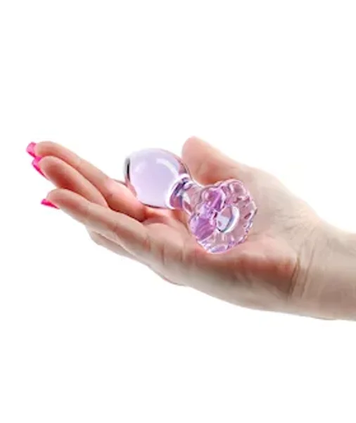 Crystal Flower Butt Plug  - Purple - 3.5 Inch — image 7 of 8