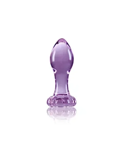 Crystal Flower Butt Plug  - Purple - 3.5 Inch — image 8 of 8