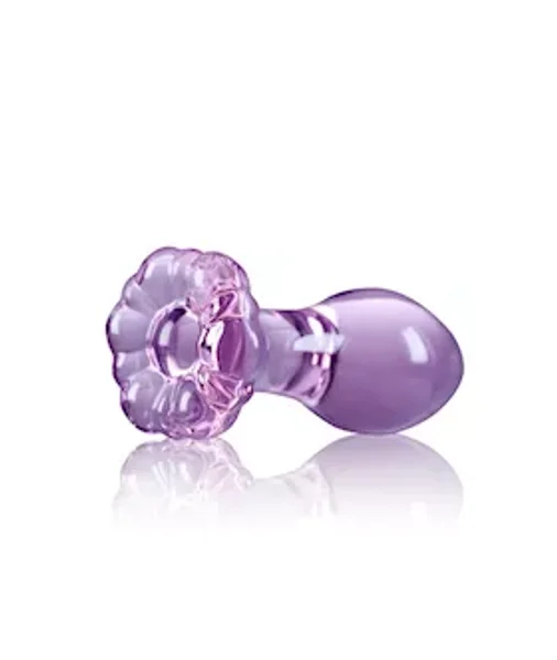 Crystal Flower Butt Plug  - Purple - 3.5 Inch — image 5 of 8