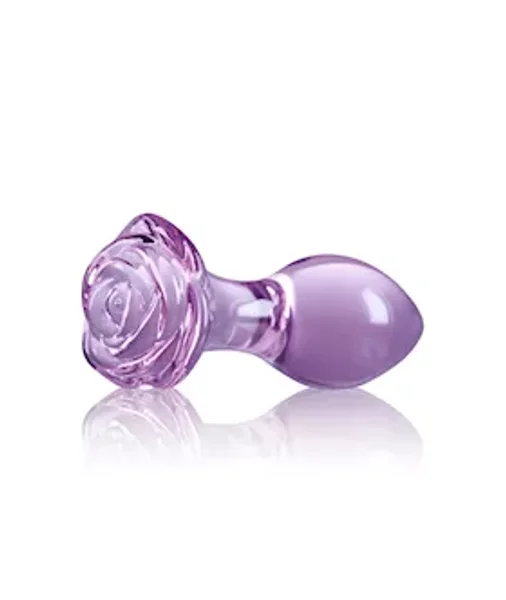 Crystal Rose Butt Plug  - Purple - 3.5 Inch — image 5 of 8