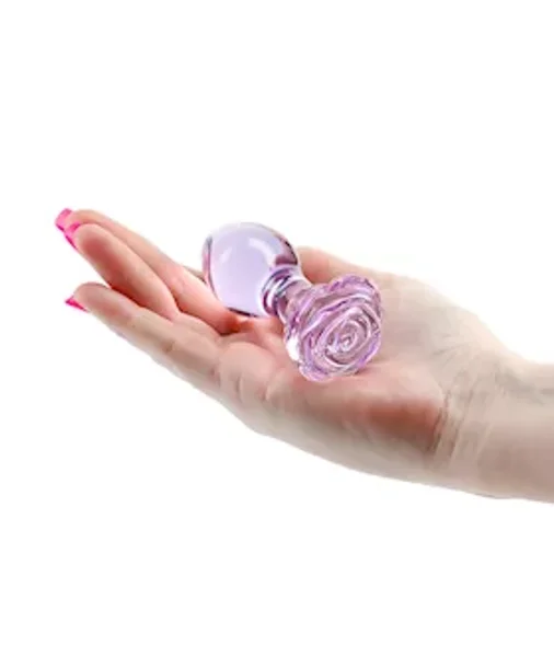 Crystal Rose Butt Plug  - Purple - 3.5 Inch — image 7 of 8