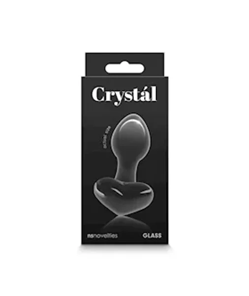Crystal Heart Butt Plug  - Black - 3.4 Inch — image 6 of 8